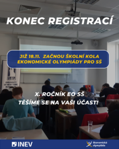 Konec registrací + začátek školních kol pro SŠ
