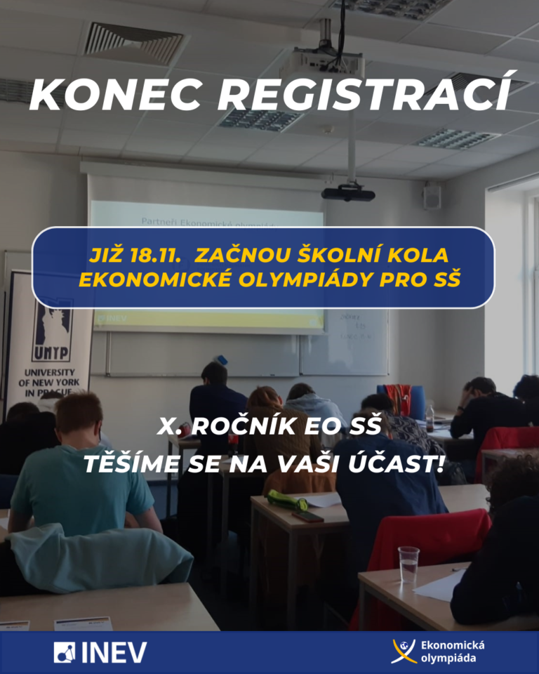 Konec registrací + začátek školních kol pro SŠ